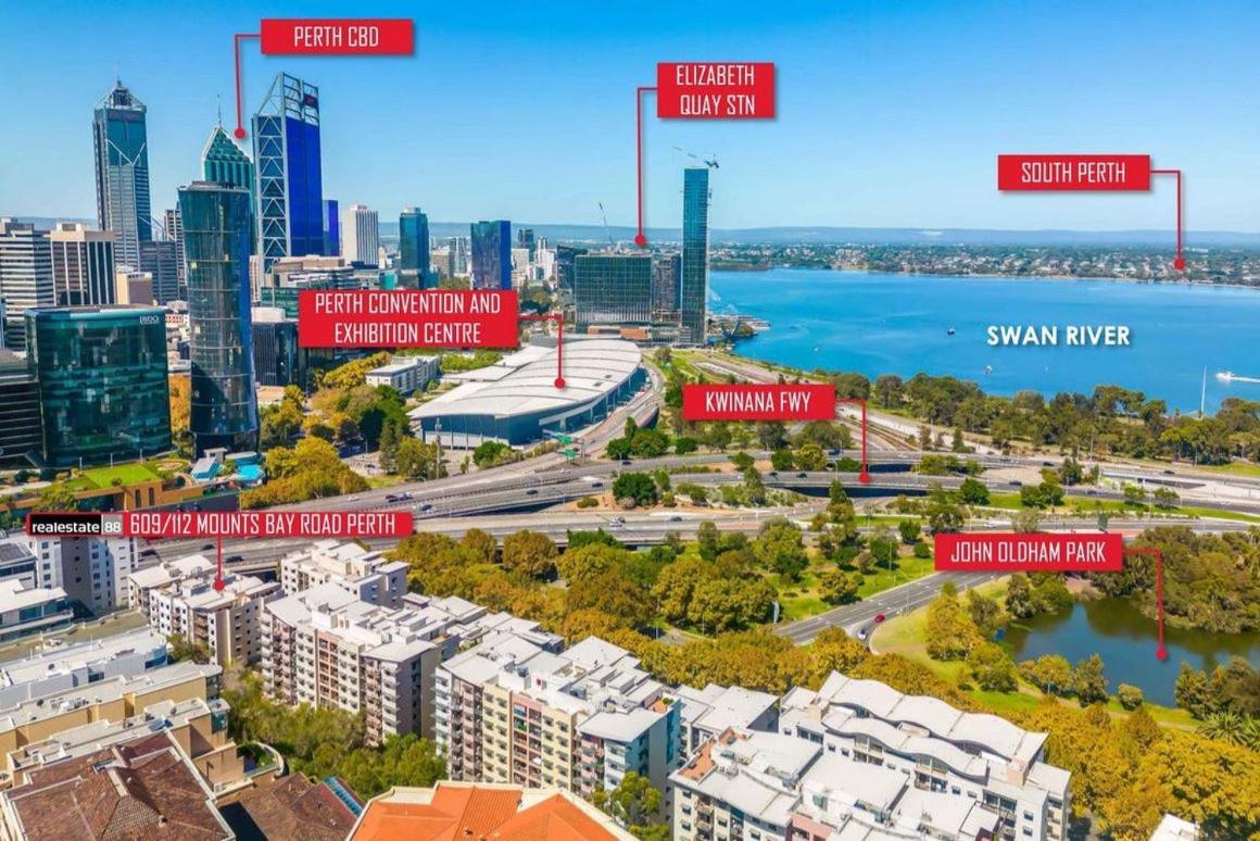 Lovely City Apartment With Private Courtyard, Pool, Free Parking, Gym Perth Kültér fotó